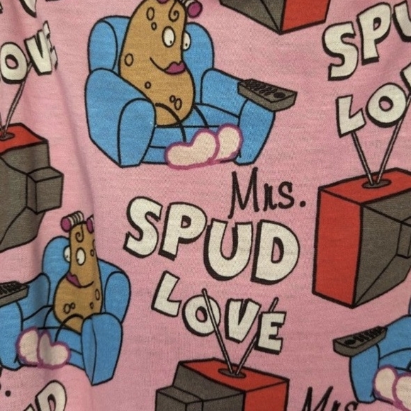 Carol's Sleep and Lounge Pants Mrs. Spud Love Large PJ Pajama Pants L Large NWT - Picture 6 of 7